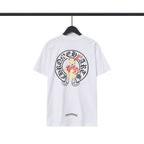 Chrome Heart T Shirts Croix Cross Leather Printed Short Sleeve T-Shirt