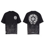 Chrome Heart T Shirts T-shirt sprayed loose cotton short sleeves