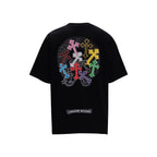Chrome Heart T Shirts Sanskrit Rainbow Cross Foam Short Sleeve T-Shirt