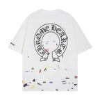 Chrome Heart T Shirts Croix Cross Sanskrit Embroidery Versatile Casual Loose