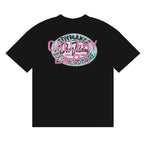 Gallery Dept T Shirts Casual Pink and Bronze Letter Printing