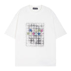 Chrome Heart T Shirts Cross Color Printed Short Sleeve T-Shirt Couple