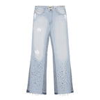 Gallery Dept Jeans hand-painted splash ink paint point matching denim trousers