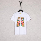 Bathing Ape T-Shirt Summer Zipper Printed Short Sleeve