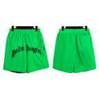 Palm Angle Shorts Palm Angels Letter Logo Casual Beach Shorts Men's and Women's High Street Sports Shorts