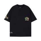 Chrome Heart T Shirts Cross Color Printed Short Sleeve T-Shirt Loose