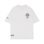 Chrome Heart T Shirts Cross Print Short Sleeve T-Shirt Loose