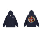 Stussy Hoodie Zip-Up Cardigan Fleece Hooded Sweater