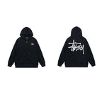 Stussy Hoodie Zip-Up Cardigan Fleece Hooded Sweater