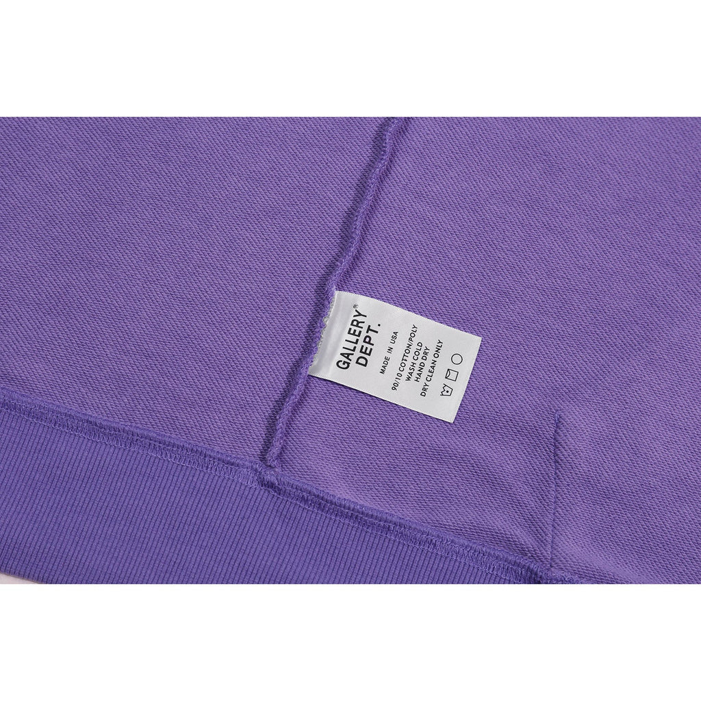 Gallery Dept Hoodie Letter Tie-Dye Washed Hooded Sweater Cardigan Jacket