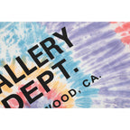 Gallery Dept T Shirts Tie-Dye Washed Old Retro Short Sleeve