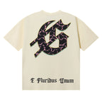 Godspeed T-shirts Guitar Skull Denim Print Casual Crew Neck Short Sleeve Men and Women