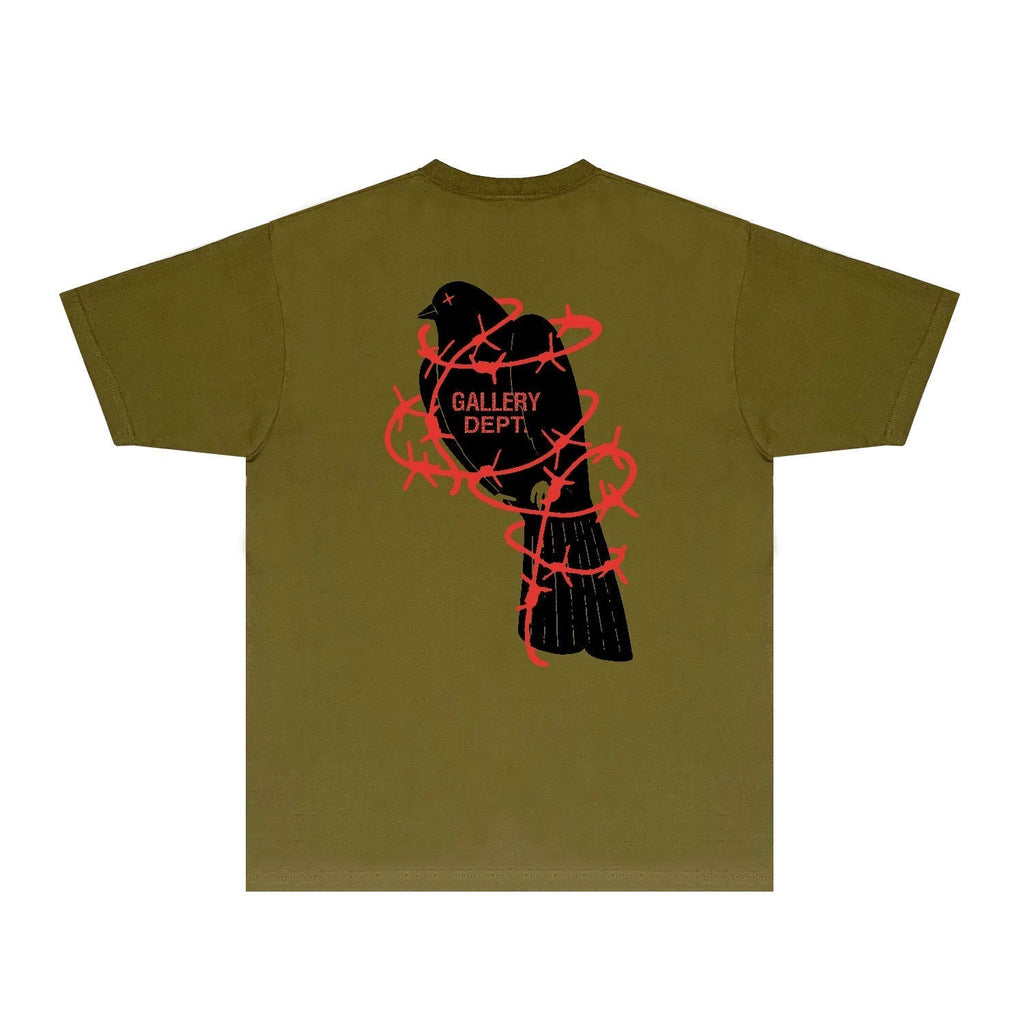 Gallery Dept T Shirt Retro Printed Loose Short-Sleeved Shirt