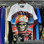 Godspeed T-shirts Skull Astronaut Print Cotton Casual Short Sleeve Men and Women