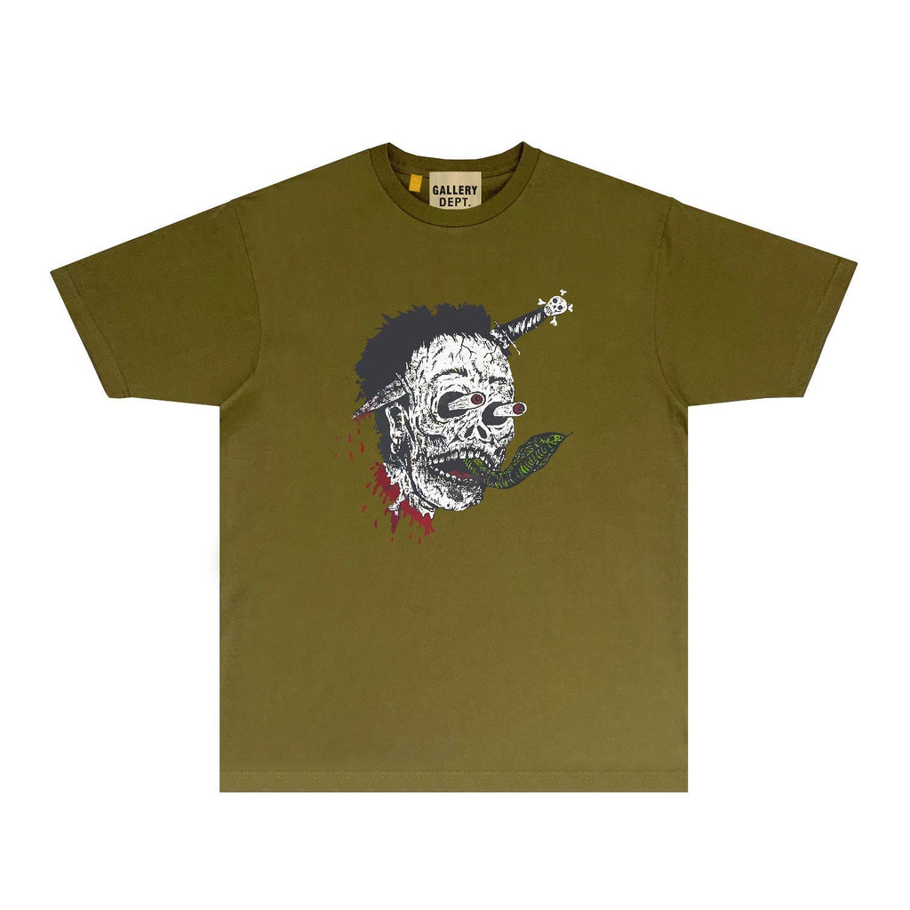 Gallery Dept T Shirt Retro Printed Loose Short-Sleeved Shirt